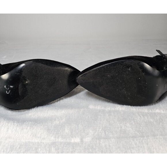 Nine West Leather and Suede Zipper Booties-Black-SZ 8M - Picture 6 of 8